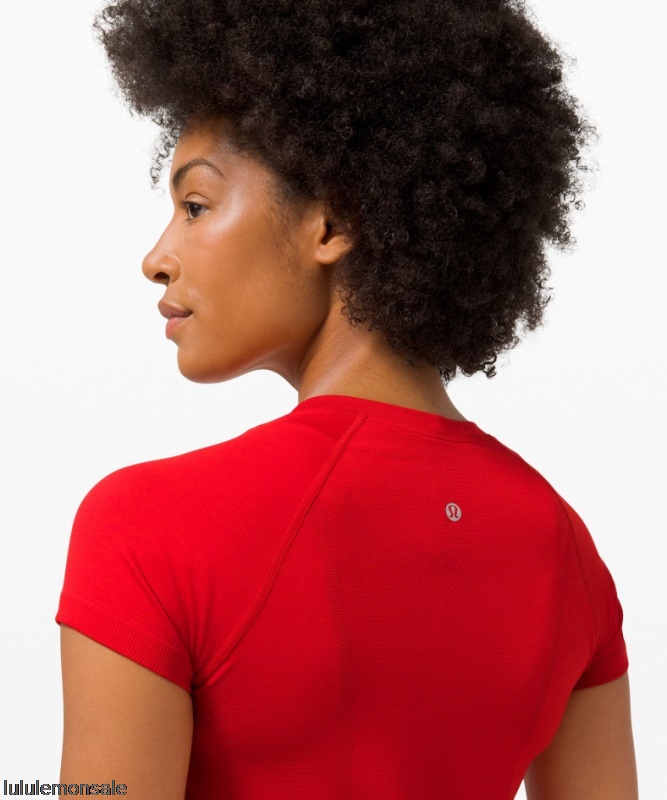 Lululemon Damen DELULU164 | Dunkelrotes Swiftly Tech Kurzarmshirt 20